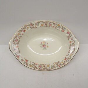Taylor Smith & Taylor China SCROLL BORDER 9 1/4 Inch Oval Vegetable Serving Bowl